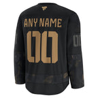 Chicago Blackhawks  2024 Military Appreciation Personalized Long Sleeve Practice Jersey - Black