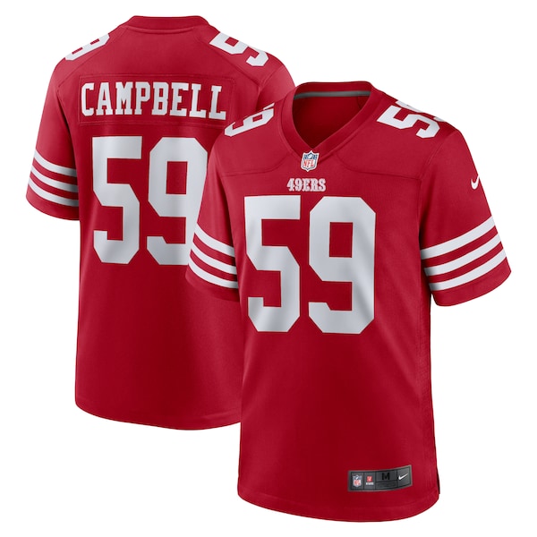 De'Vondre Campbell San Francisco 49ers Nike Team Game Jersey -  Scarlet