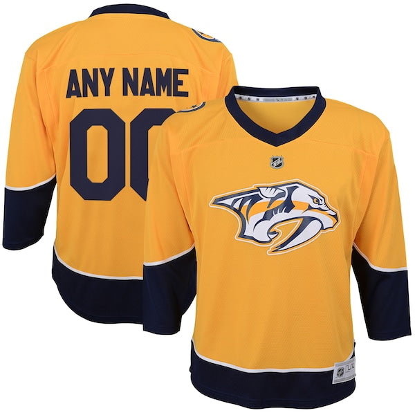 Nashville Predators Youth Home Replica Custom Jersey - Gold