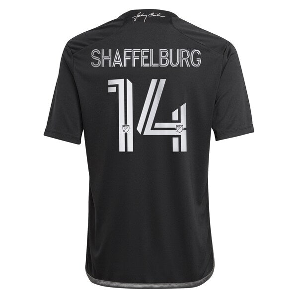 Jacob Shaffelburg Nashville SC adidas Youth 2024 Man In Black Kit Replica Player Jersey - Black/Yellow