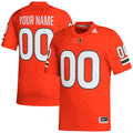 Miami Hurricanes adidas Custom White Premier Football Jersey - Orange