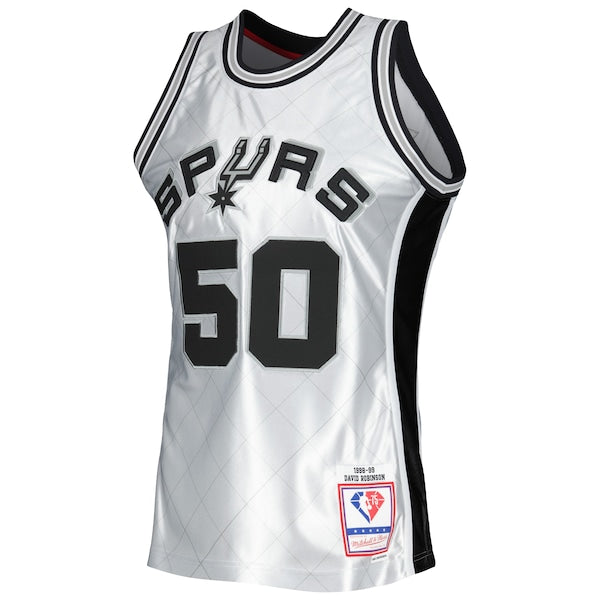 David Robinson San Antonio Spurs 1998/99 Hardwood Classics 75th Anniversary Swingman Jersey - Platinum