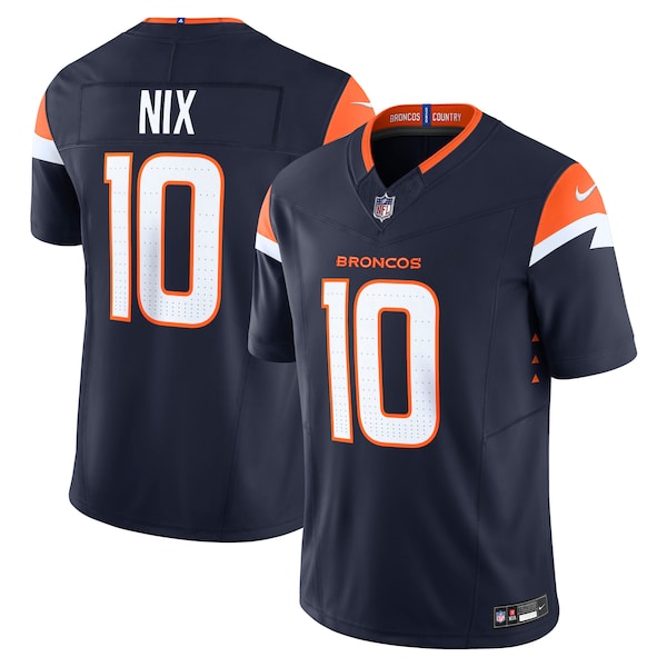 Bo Nix Denver Broncos Nike Alternate  Vapor F.U.S.E. Limited Jersey - Navy/Orange