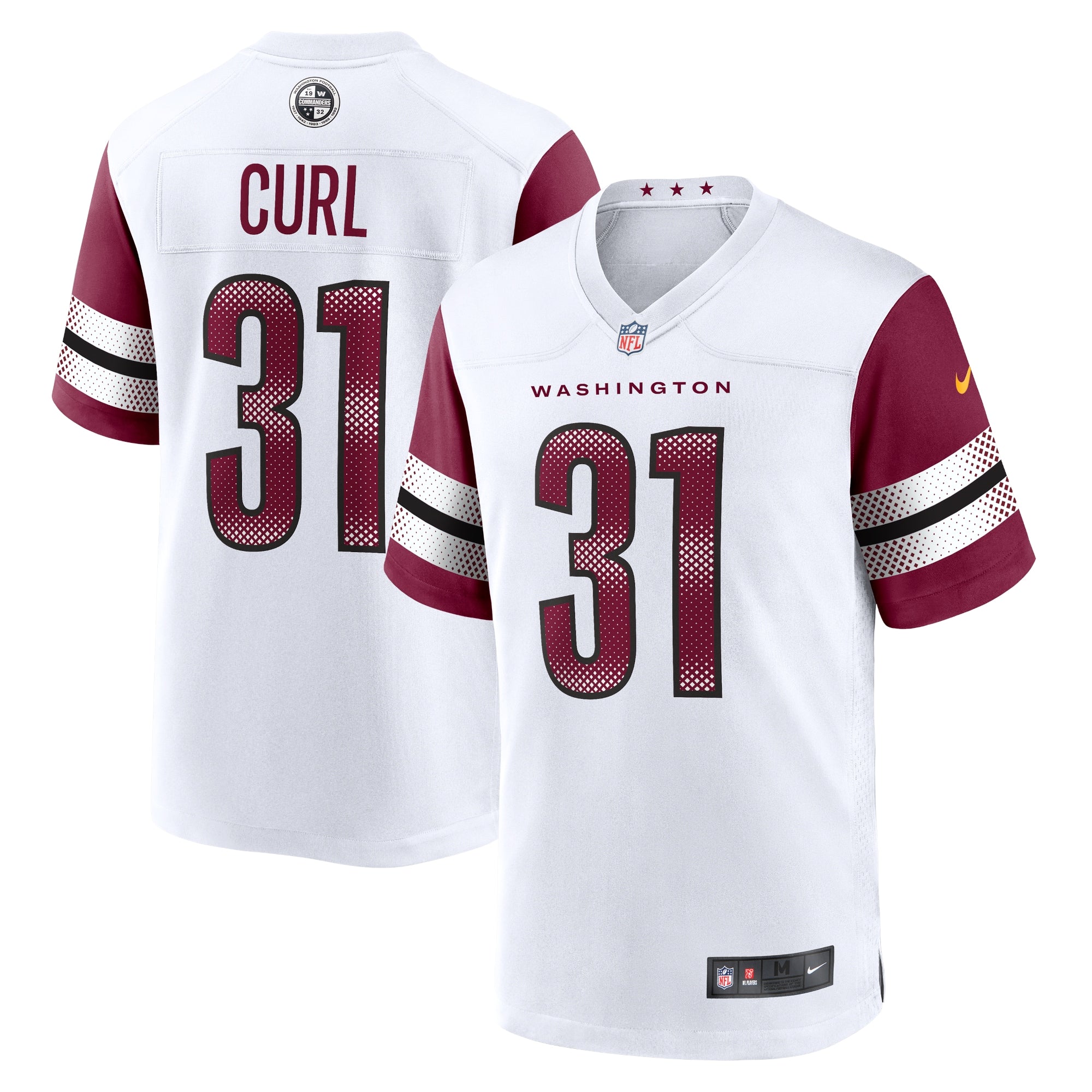 Kamren Curl Washington Commanders Nike Alternate Game Player Jersey - Black/Burgundy/White