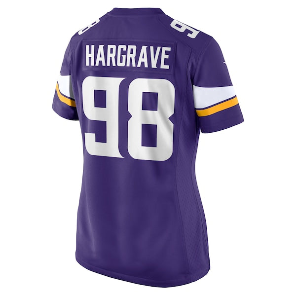 Javon Hargrave Minnesota Vikings Nike Women's Team Game Jersey -  Purple