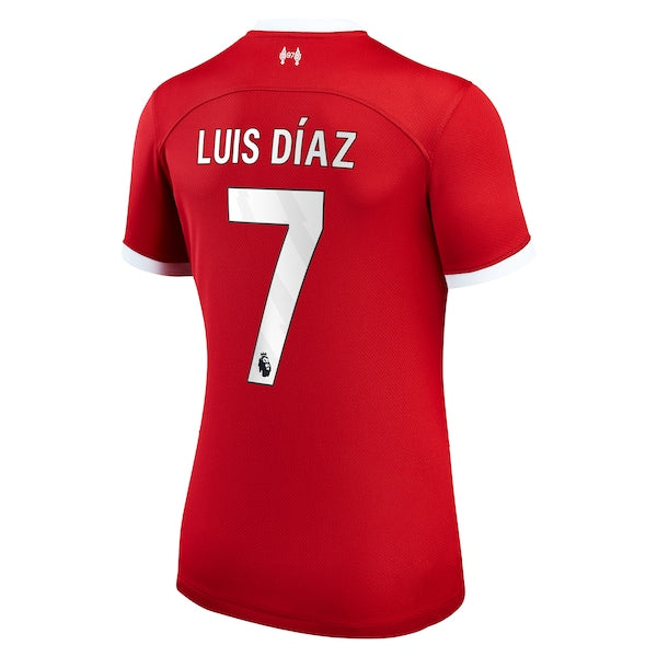 Luis Diaz Liverpool Nike Women's 2023/24 Home Replica Player Jersey - Red