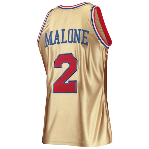 Moses Malone Philadelphia 76ers 75th Anniversary 1982/83 Hardwood Classics Swingman Jersey - Gold