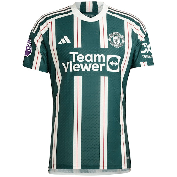 Manchester United adidas 2023/24 Away Authentic Custom Jersey - Green