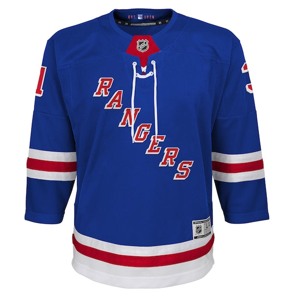 Igor Shesterkin New York Rangers Youth Home Premier Player Jersey - Blue/Navy