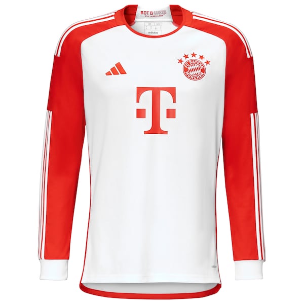 Serge Gnabry Bayern Munich adidas 2023/24 Home Replica Long Sleeve Jersey - White