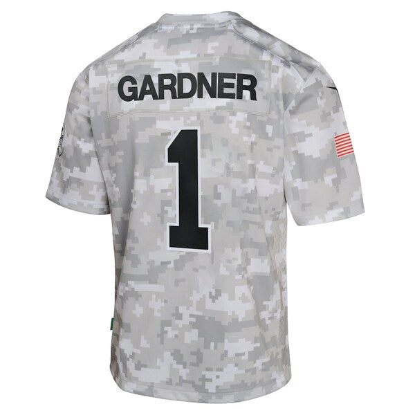 Sauce Gardner New York Jets Nike Youth 2024 Salute to Service Game Jersey - Arctic Camo
