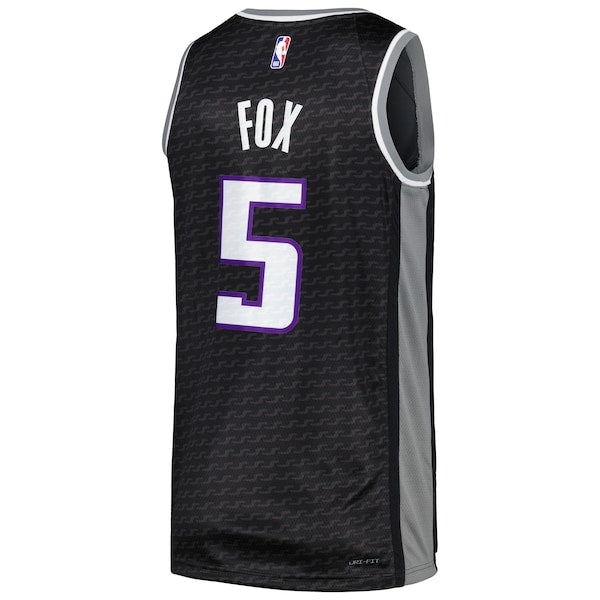 De'Aaron Fox Sacramento Kings Jordan Brand Swingman Player Jersey - Statement Edition - Black