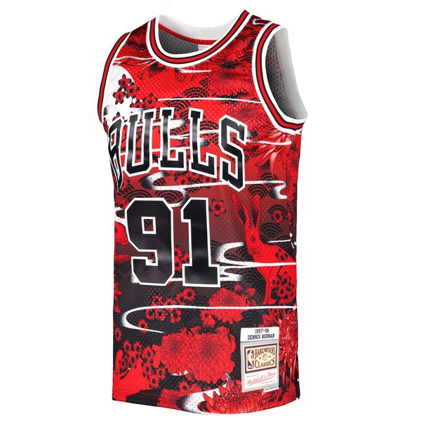 Dennis Rodman Chicago Bulls  1997/98 Hardwood Classics Lunar New Year Swingman Jersey - Red