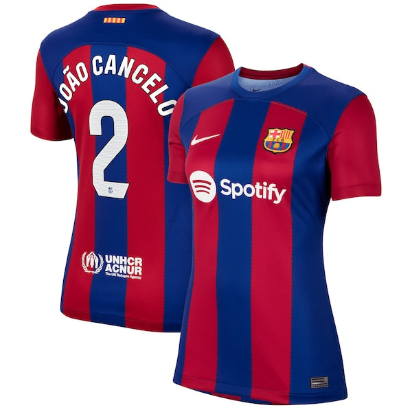 Joao Cancelo Barcelona Nike Women's 2023/24 Home Stadium Replica Player Jersey - Royal