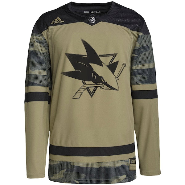 San Jose Sharks adidas Military Appreciation Team Authentic Practice Jersey - Camo