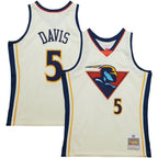 Baron Davis Golden State Warriors Chainstitch Swingman Jersey - Cream