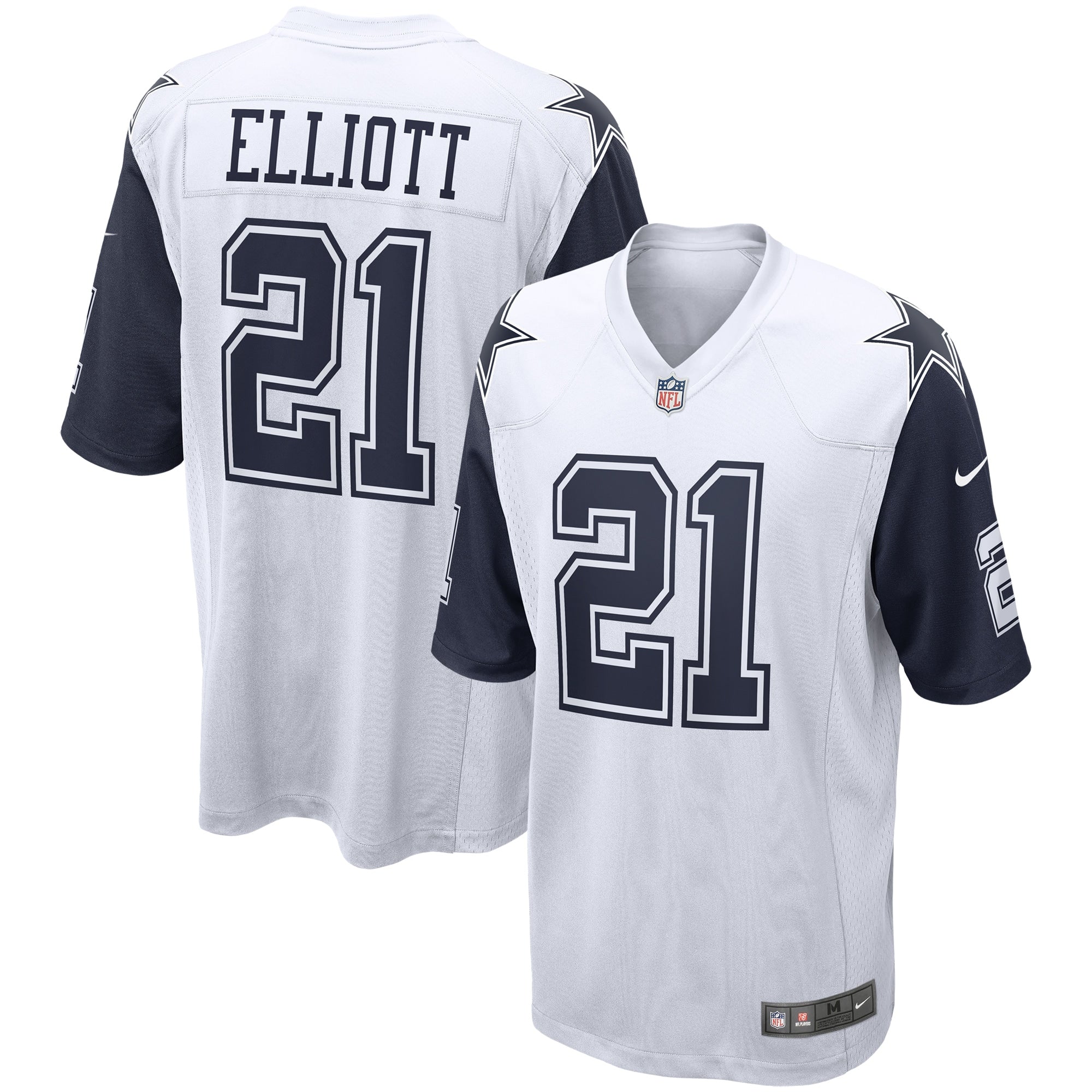 Ezekiel Elliott Dallas Cowboys Nike Alternate Game Team Jersey - Navy/White