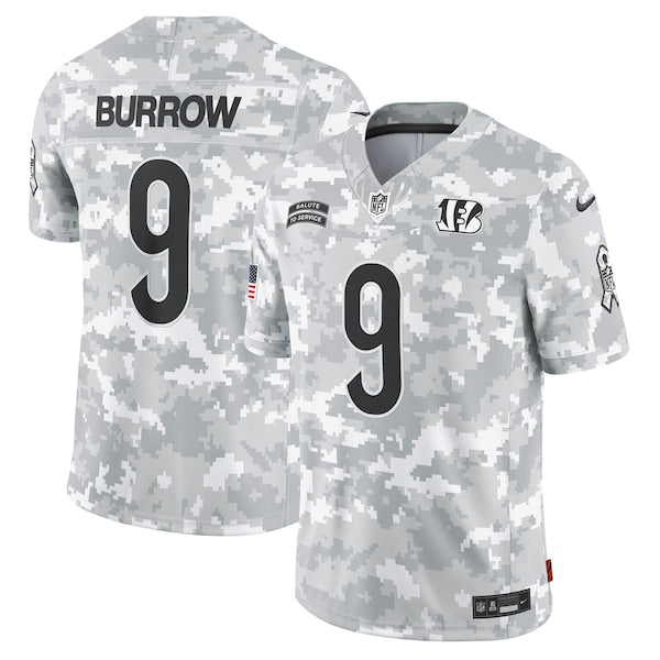 Joe Burrow Cincinnati Bengals Nike 2024 Salute to Service Limited Jersey - Arctic Camo
