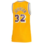 Magic Johnson Los Angeles Lakers Women's 1984/85 Hardwood Classics Swingman Jersey - Gold