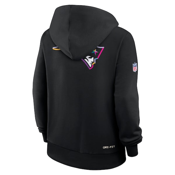 New England Patriots Nike Women's 2025 NFL Crucial Catch Sideline Standard Issue Dri-FIT Hoodie - Black