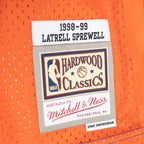 Latrell Sprewell New York Knicks Hardwood Classics 1998/99 Split Swingman Jersey - Blue/Orange
