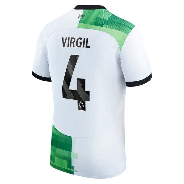 Virgil van Dijk Liverpool Nike 2023/24 Away Replica Player Jersey - White/Red