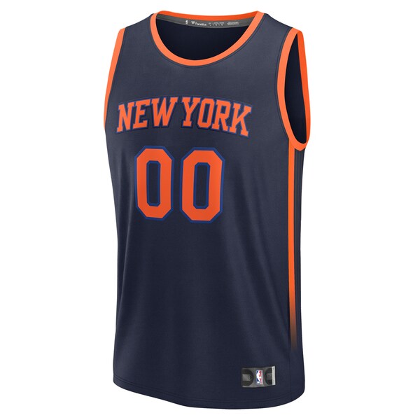 New York Knicks  Youth Custom Fast Break Jersey - Navy - Statement Edition