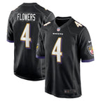 Zay Flowers Baltimore Ravens Nike Team Game Jersey - Black/White