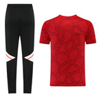 Adidas Short Sleeve Training Jersey Set - AD01- Red/Black
