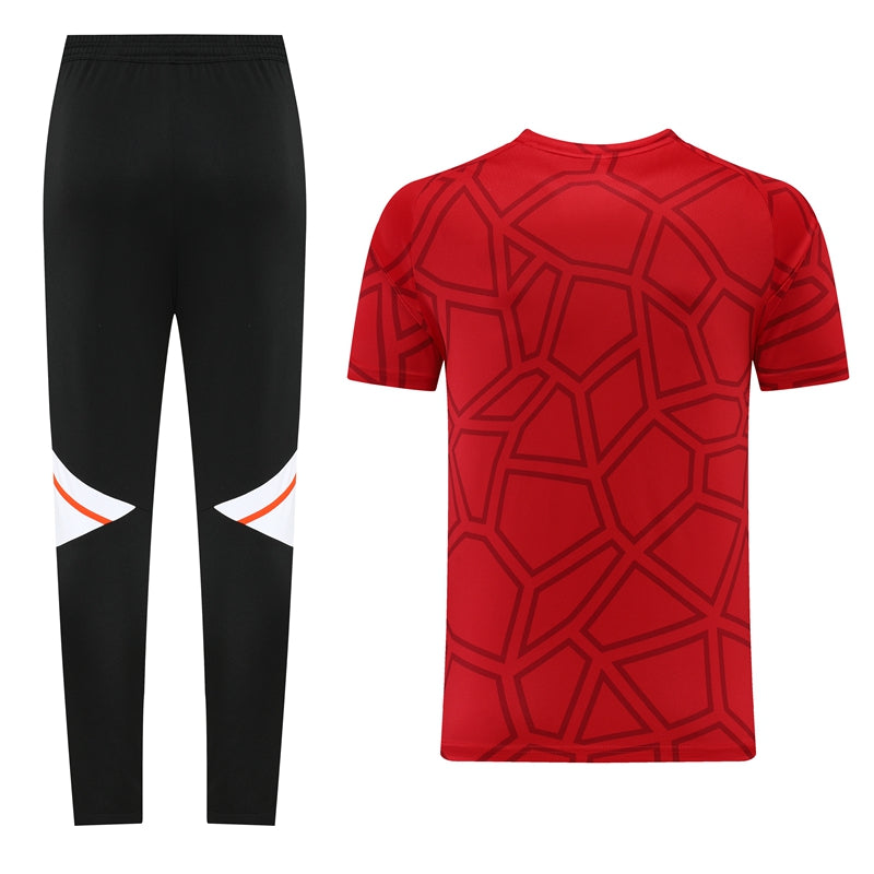 Adidas Short Sleeve Training Jersey Set - AD01- Red/Black