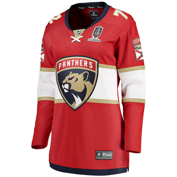 Sergei Bobrovsky Florida Panthers  Women's 2025 Stanley Cup Champions Breakaway Jersey - Red