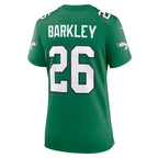 Saquon Barkley Philadelphia Eagles Nike Women's Super Bowl LIX 2nd Alternate Game Jersey - Kelly Green