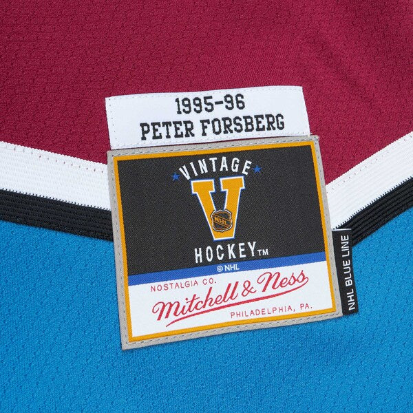 Peter Forsberg Colorado Avalanche  1995/96 Blue Line Player Jersey - Burgundy