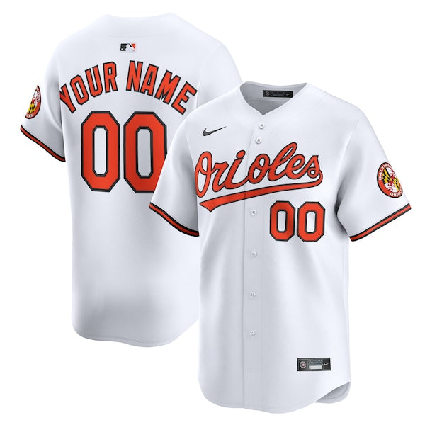 Baltimore Orioles Nike Home Limited Custom Jersey - White