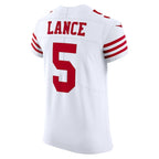 Trey Lance San Francisco 49ers Nike Vapor Elite Jersey - White/Scarlet