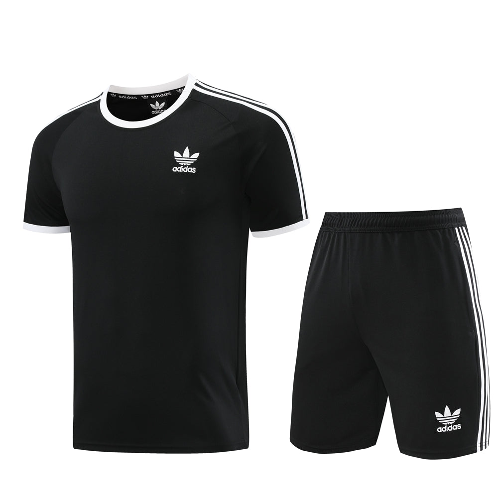 Adidas Short Sleeve Training Jersey Set - AD07- Black