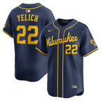 Christian Yelich Milwaukee Brewers Nike Alternate Limited Jersey - Navy