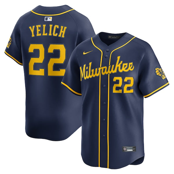 Christian Yelich Milwaukee Brewers Nike Alternate Limited Jersey - Navy