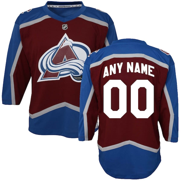 Colorado Avalanche Preschool Home Replica Custom Jersey - Maroon