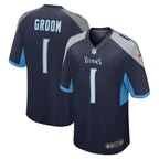 Number 1 Groom Tennessee Titans Nike Game Jersey - Navy