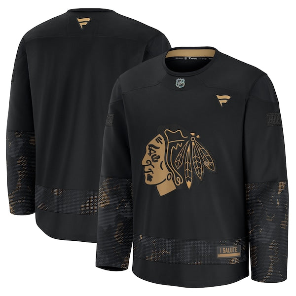 Chicago Blackhawks  2024 Military Appreciation Practice Jersey - Black
