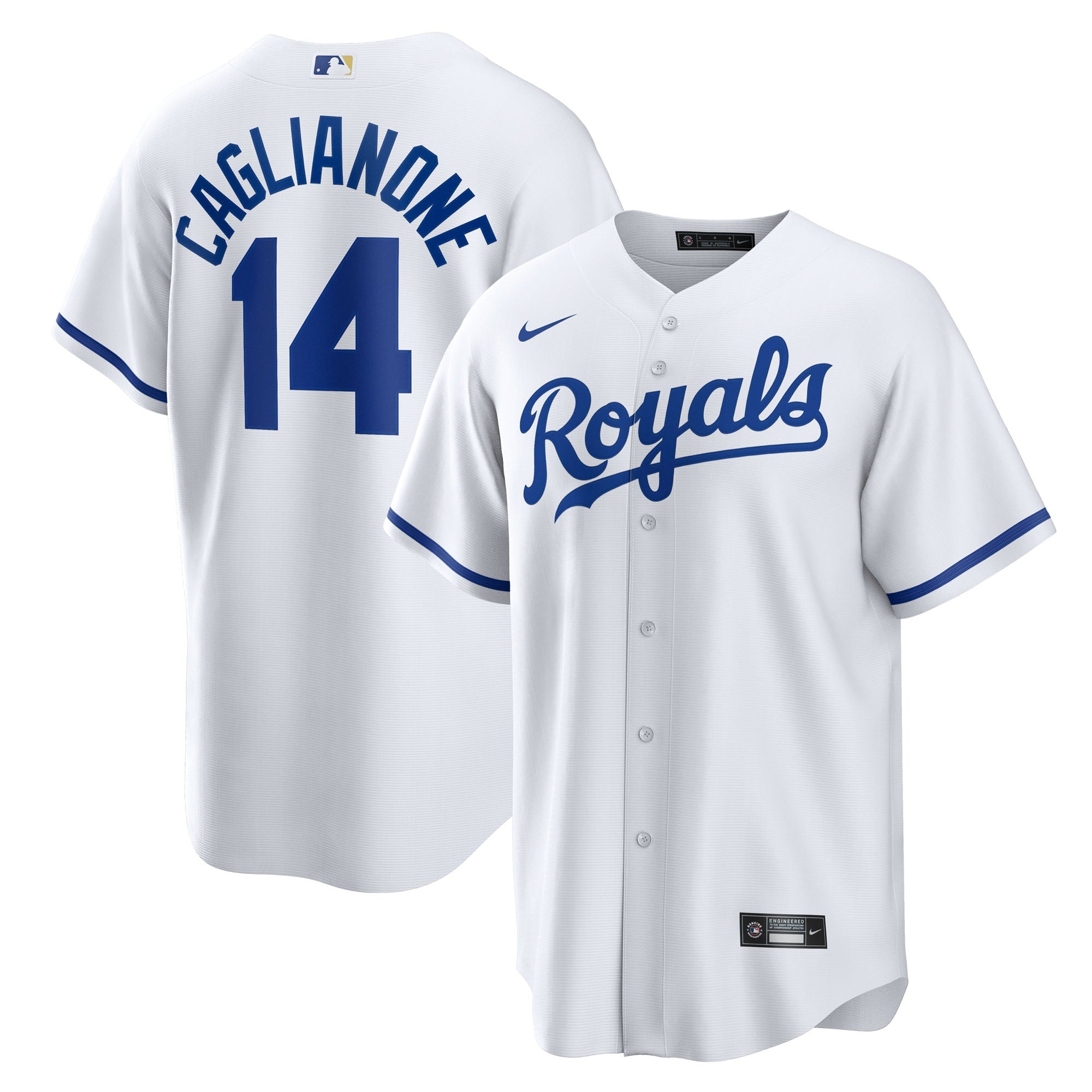 Jac Caglianone Kansas City Royals Nike Alternate Replica Jersey - Royal/White
