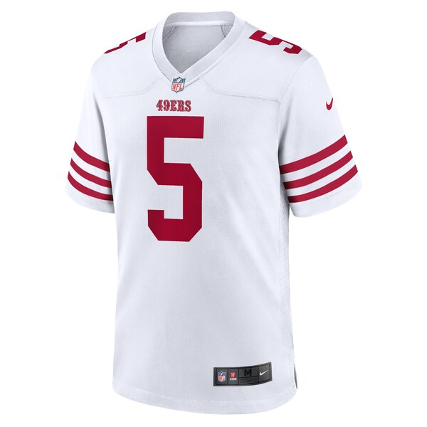 Trey Lance San Francisco 49ers Nike Player Game Jersey - White/Scarlet