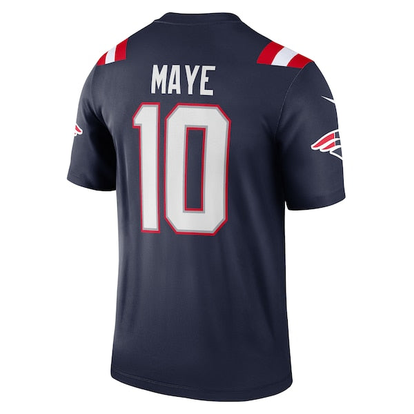 Drake Maye New England Patriots Nike Team Legend Player Performance Top - Navy