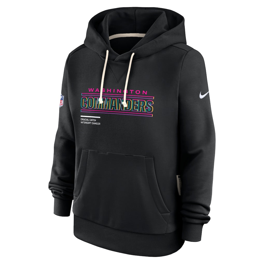 Washington Commanders Nike Women's 2025 NFL Crucial Catch Sideline Standard Issue Dri-FIT Hoodie - Black
