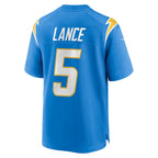 Trey Lance Los Angeles Chargers Nike Team Game Jersey -  Powder Blue