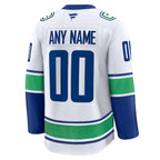 Vancouver Canucks  Away Premium Custom Jersey - White/Blue