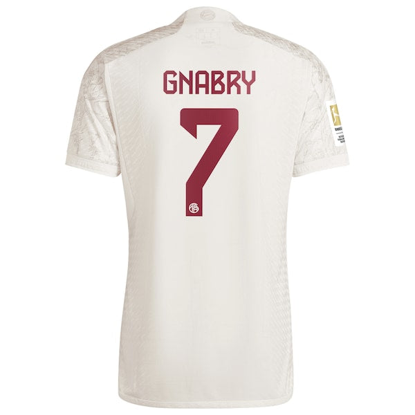 Serge Gnabry Bayern Munich adidas 2023/24 Third Authentic Jersey - White