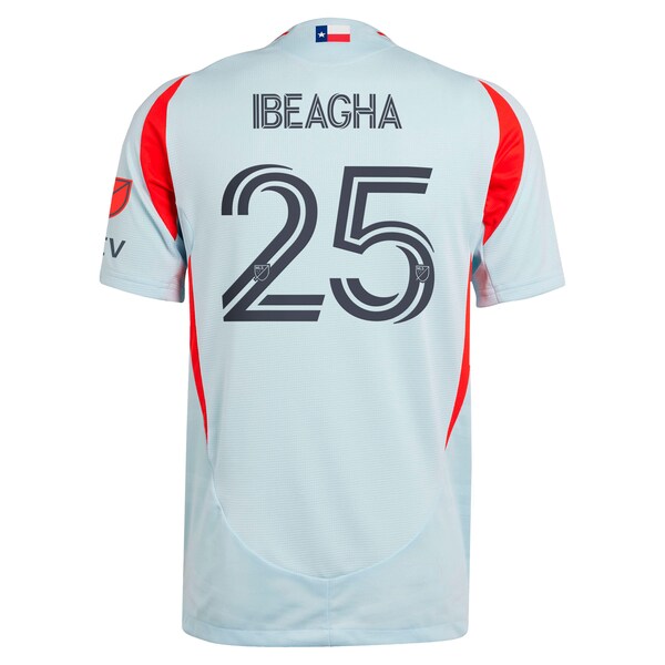 Sebastien Ibeagha FC Dallas adidas 2025 The Inferno Kit Authentic Player Jersey - Light Blue