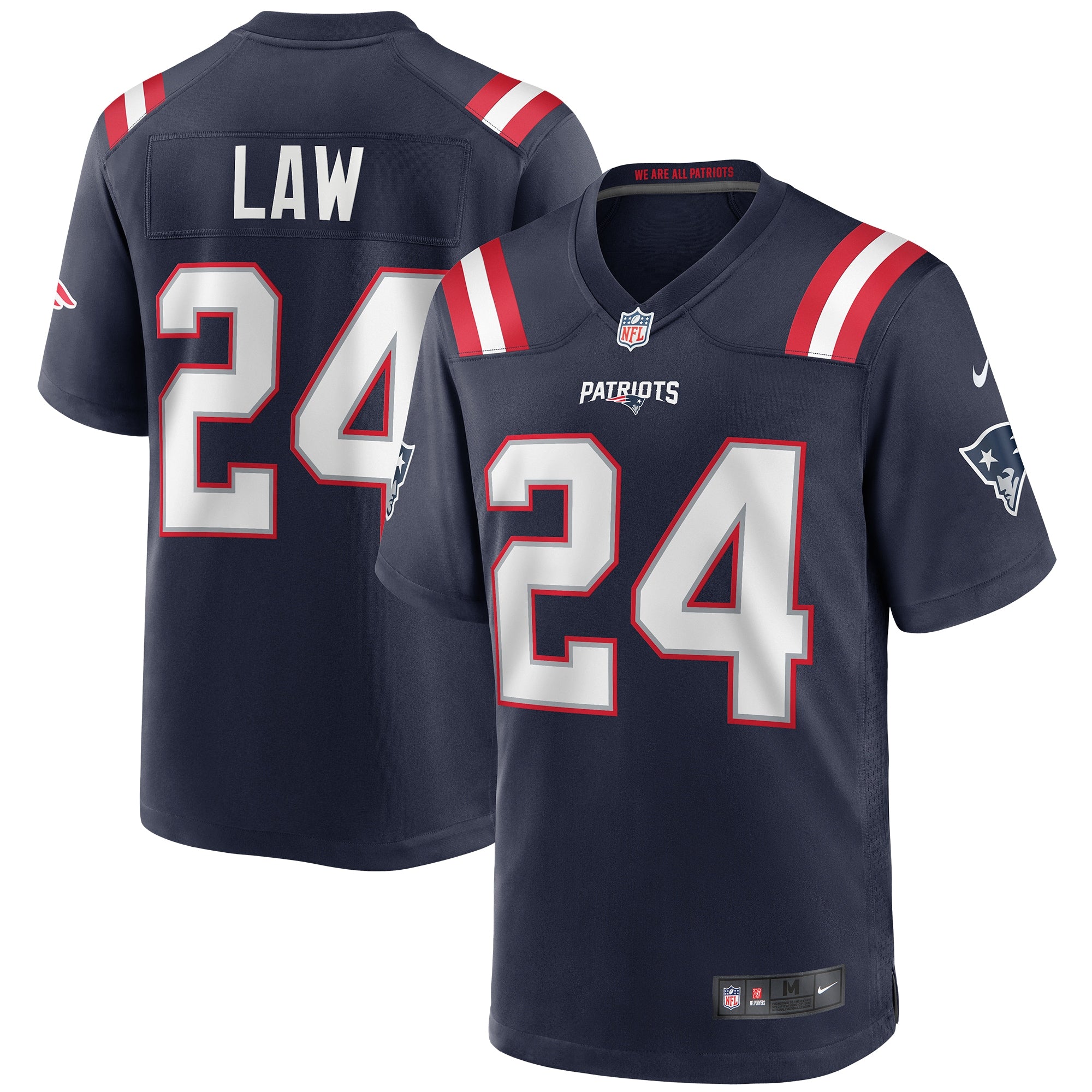 Ty Law New England Patriots Nike Retired Player Alternate Game Jersey - Red/Navy